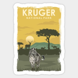 Kruger National Park Travel Poster South Africa Sticker